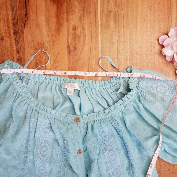 🌏 BIBA • Mulberry Silk Boho Top • Sz 42 - Picture 16 of 16